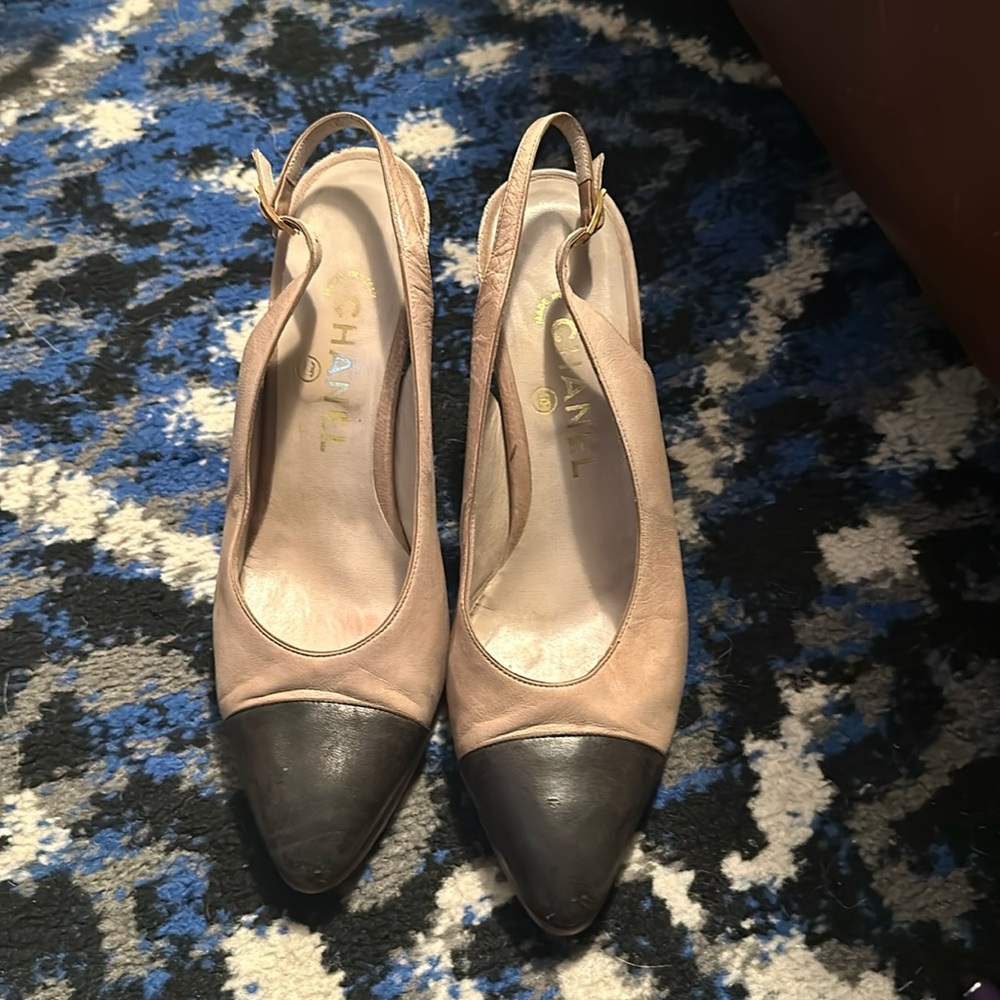 Chanel sling back pump